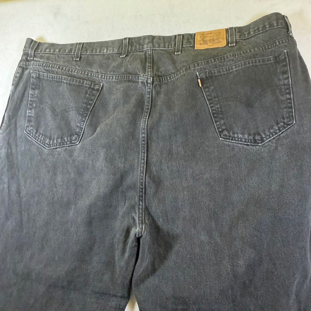 Levi Strauss Signature 545 Loose Fit Mens Jeans 56x30 Faded Black Orange Tab
